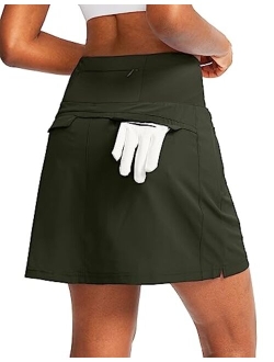 Golf Skorts Skirts for Women with 5 Pockets Women's High Waisted Lightweight Athletic Skirt for Tennis Running