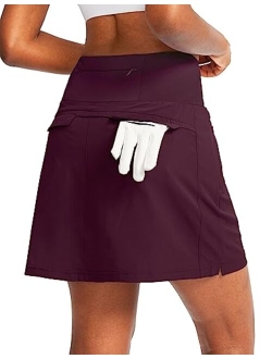 Golf Skorts Skirts for Women with 5 Pockets Women's High Waisted Lightweight Athletic Skirt for Tennis Running