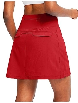 Golf Skorts Skirts for Women with 5 Pockets Women's High Waisted Lightweight Athletic Skirt for Tennis Running