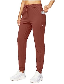 Women's Joggers Pants with Zipper Pockets Stretch Tapered Athletic Joggers for Women Lounge, Jogging, Workout