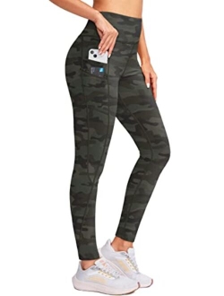 Women's Fleece Lined Winter Leggings with Pockets Water Resistant High Waisted Thermal Warm Pants Running Hiking