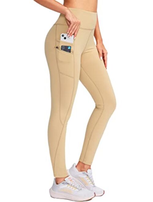 G Gradual Women's Fleece Lined Winter Leggings with Pockets Water Resistant High Waisted Thermal Warm Pants Running Hiking