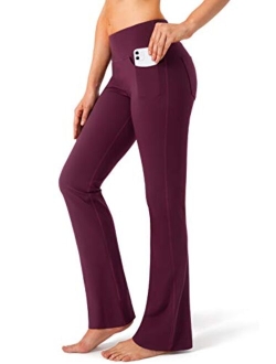 Women's Pants 4 Pockets High Waist Dress Pants Bootcut Yoga Pants