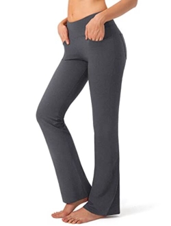 Women's Pants 4 Pockets High Waist Dress Pants Bootcut Yoga Pants