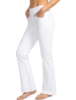 Women's Pants 4 Pockets High Waist Dress Pants Bootcut Yoga Pants