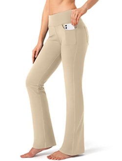 Women's Pants 4 Pockets High Waist Dress Pants Bootcut Yoga Pants