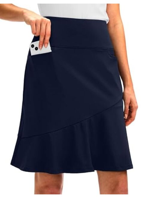 G Gradual Skorts Skirts for Women with 5 Pockets 20" Knee Length Golf Skirt Modest Long Tennis Athletic Skirts for Women