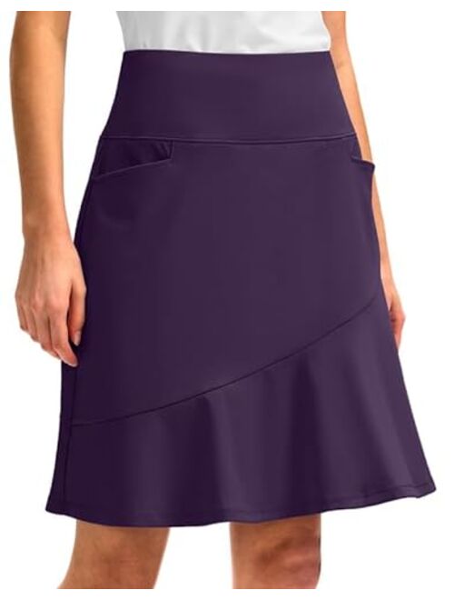 G Gradual Skorts Skirts for Women with 5 Pockets 20" Knee Length Golf Skirt Modest Long Tennis Athletic Skirts for Women