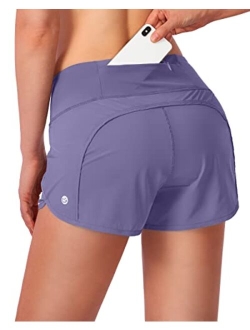 Women's Running Shorts with Mesh Liner 3" Workout Athletic Shorts for Women with Phone Pockets