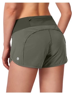 Women's Running Shorts with Mesh Liner 3" Workout Athletic Shorts for Women with Phone Pockets