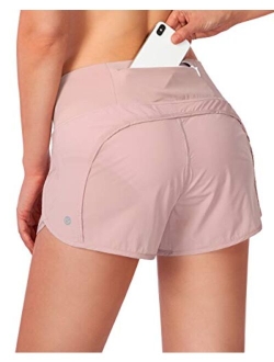 Women's Running Shorts with Mesh Liner 3" Workout Athletic Shorts for Women with Phone Pockets