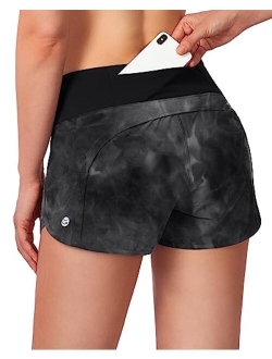 Women's Running Shorts with Mesh Liner 3" Workout Athletic Shorts for Women with Phone Pockets