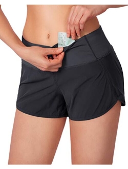 Women's Running Shorts with Mesh Liner 3" Workout Athletic Shorts for Women with Phone Pockets