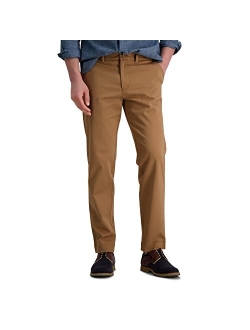 Men's Life Khaki Comfort Flat Front Straight Fit Chino Pant