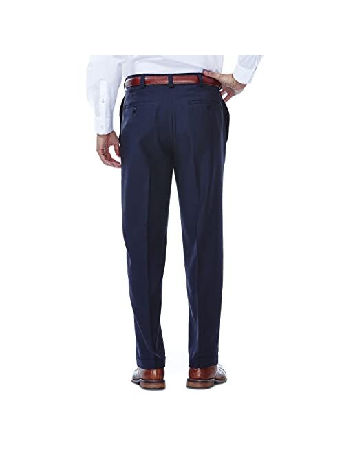 Haggar Men's Eclo Repreve Stria Pleat Front Dress Pant