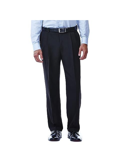 Haggar Men's Eclo Repreve Stria Pleat Front Dress Pant