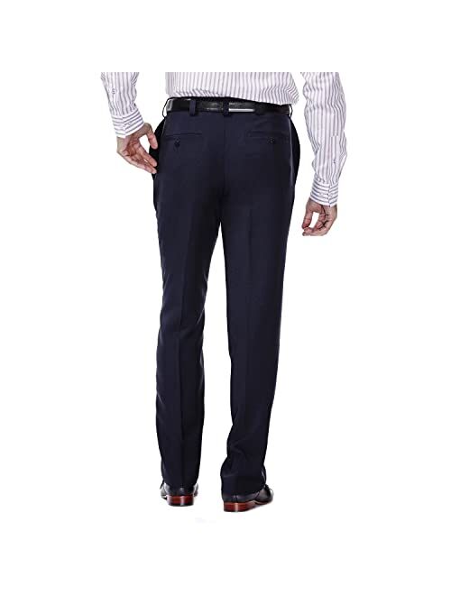 Haggar Men's ECLO Repreve Stria Flat Front Dress Pant