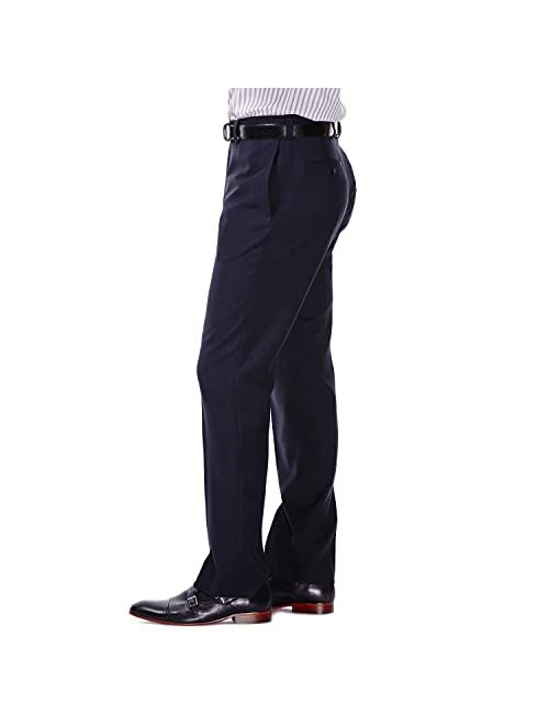 Haggar Men's ECLO Repreve Stria Flat Front Dress Pant