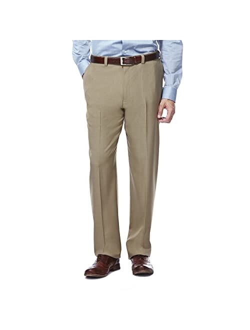 Haggar Men's ECLO Repreve Stria Flat Front Dress Pant