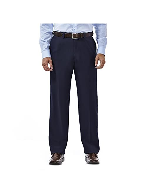 Haggar Men's ECLO Repreve Stria Flat Front Dress Pant