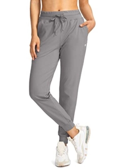 Women's Joggers Pants with Zipper Pockets High Waisted Athletic Tapered Sweatpants for Women Workout Lounge