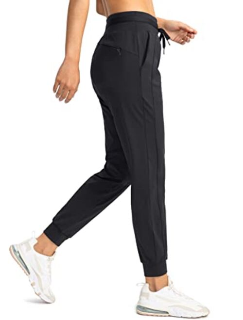 G Gradual Women's Joggers Pants with Zipper Pockets High Waisted Athletic Tapered Sweatpants for Women Workout Lounge