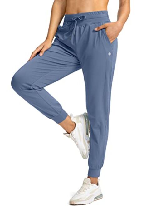 G Gradual Women's Joggers Pants with Zipper Pockets High Waisted Athletic Tapered Sweatpants for Women Workout Lounge