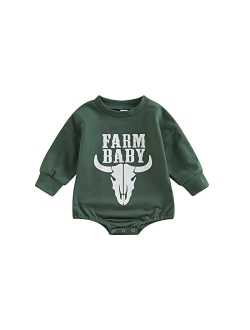 Balaflyie Infant Baby Boy Girl Clothing Fall Long Sleeve Sweatshirt Romper Bodysuit Waffle Knit Onesie Outfit Cute Clothes