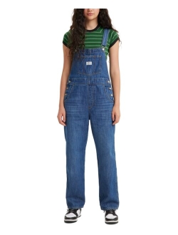 Women's Vintage-Style Cotton Denim Overalls