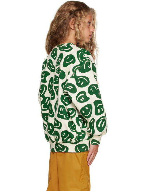 MOLO Kids Green & Off-White Monti Sweatshirt