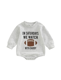 Sasaerucure Newborn Infant Baby Girl Boy Oversized Sweatshirt Romper Long Sleeve Bodysuit Fall Winter Outfit Tops Shirts