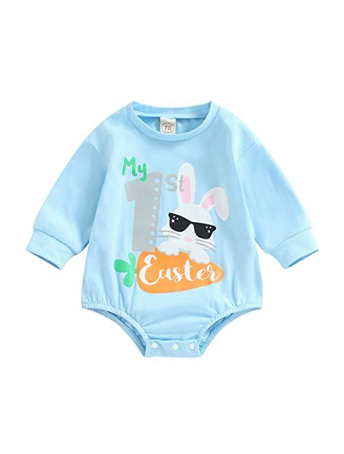 Sasaerucure Newborn Infant Baby Girl Boy Oversized Sweatshirt Romper Long Sleeve Bodysuit Fall Winter Outfit Tops Shirts