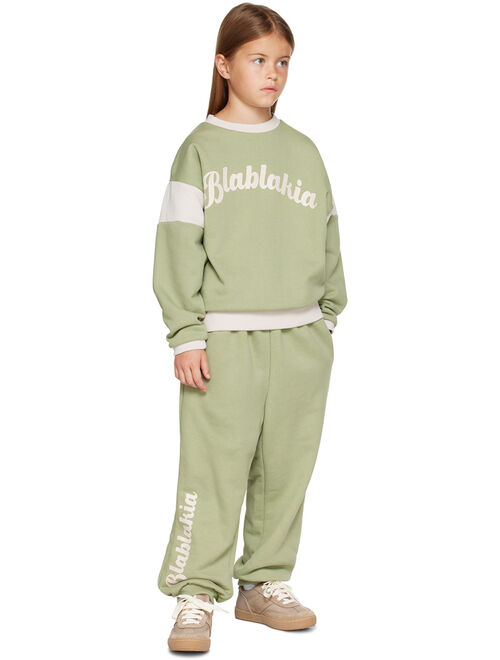 BLABLAKIA Kids Green Printed Sweatshirt