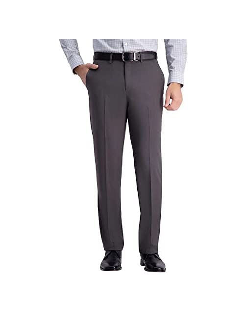 Haggar Men's Comfort Performance Stretch Straight Fit Pant with Super Flex Waistband