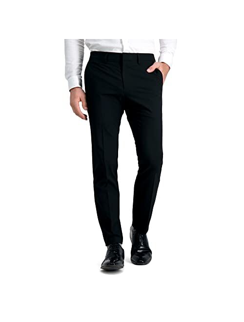 Haggar Men's 4-Way Stretch Ultra Slim Flat Front Dress Pant