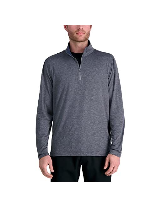 Haggar Men's The Active Series Tech Jersey Stretch Quarter Zip