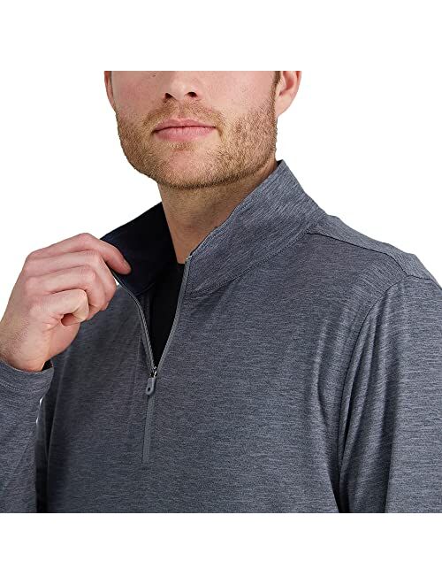 Haggar Men's The Active Series Tech Jersey Stretch Quarter Zip