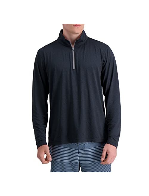 Haggar Men's The Active Series Tech Jersey Stretch Quarter Zip