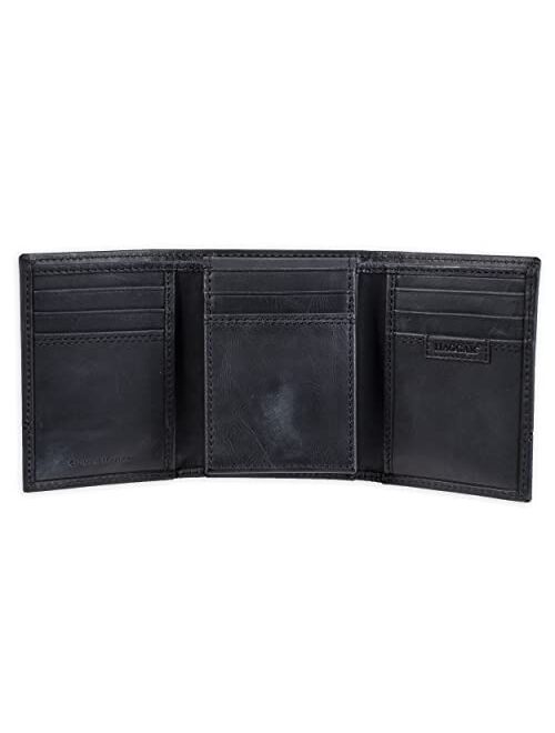 Haggar Men's Leather RFID Trifold Wallet