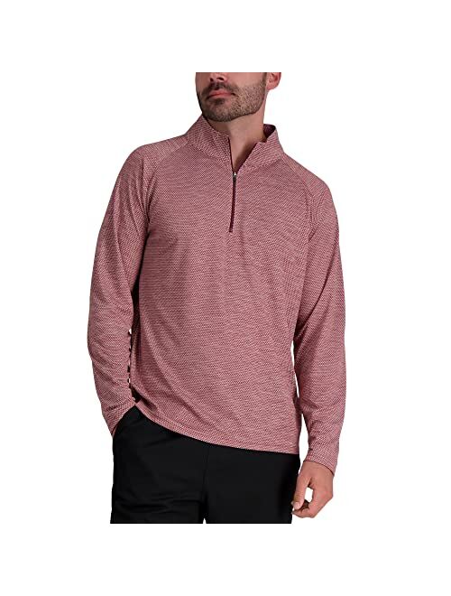 Haggar Men's Long Sleeve Performance Zip Shirt