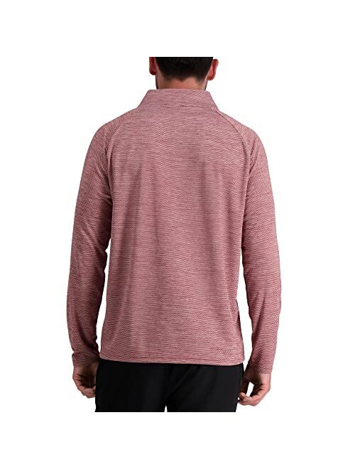 Haggar Men's Long Sleeve Performance Zip Shirt