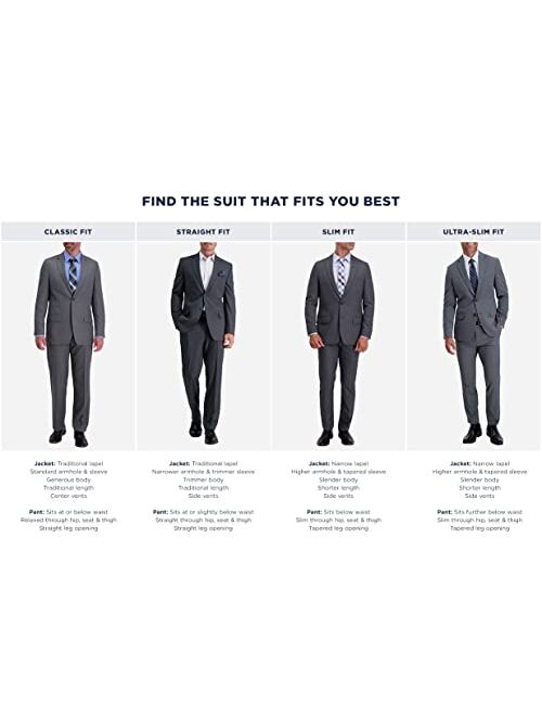 Haggar Men's Smart Wash with Repreve Slim Fit Suit Separates-Pants & Jackets