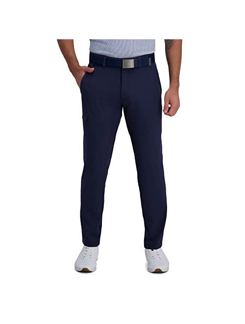 Haggar Men's The Active Series Slim/Straight Fit Flat Front Pant