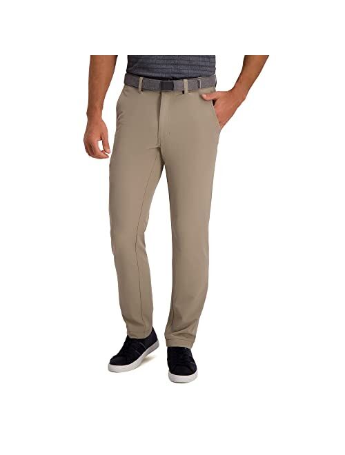 Haggar Men's The Active Series Slim/Straight Fit Flat Front Pant