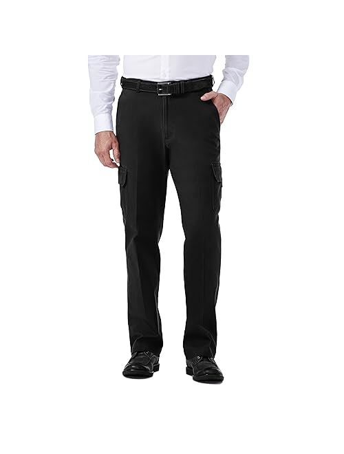 Haggar Men's Comfort Stretch Classic Fit Flat Front Cargo Pant - Regular and Big & Tall Sizes