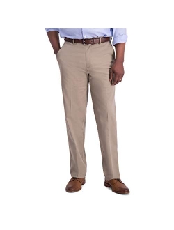 Men's Iron Free Premium Khaki Classic Fit Flat Front Expandable Waist Casual Pant Regular and Big & Tall Sizes