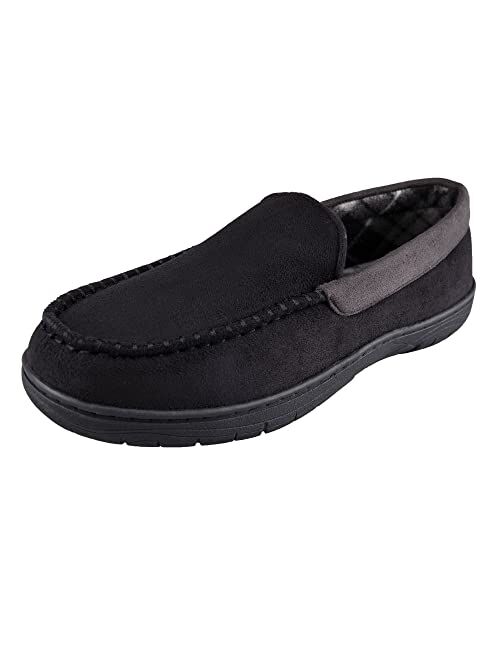 Haggar Men's Venetian Slipper Indoor/Outdoor House Shoe with Memory Foam Comfort