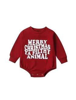 Engofs Newborn Baby Girl Boy Sweatshirt Romper Long Sleeve 0 3 6 12 18 Months Fall Winter Clothes