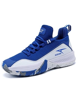 ASHION Mens Basketball Shoes Arch Support Basketball Sneakers Anti Slip Cushion Sports Shoes for Running Walking Training