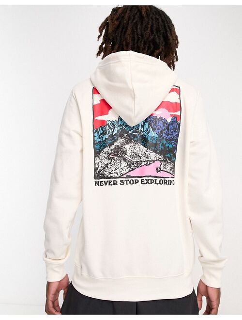 The North Face Graphic Injection back print hoodie in white